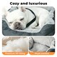 image 4 of Skylos Dog Car Seat Bed Pet Booster Travel Carrier with Safety Leash | Grey | Grey | 1