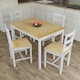 image 5 of Vida Designs Yorkshire 4 Seater Dining Set 5 Piece Table & Chairs, White & Pine