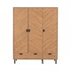 image 2 of Leon 3 Door 2 Drawer Wardrobe - L47 x W118.5 x H190.5 cm - Medium Oak Effect Brown