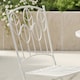 image 3 of Charles Bentley Rustic Metal Garden Bistro Set - Leaf Design | White | White