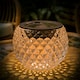 image 1 of ValueLights Solar Powered Outdoor Black Diamond Pattern Glass Table Lamp Garden Light Multi