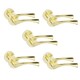 image 1 of Golden Grace 5 Pair Astrid Design Door Handles Satin Brass Finish with Spindle and Fixings Grey