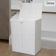 image 3 of Resin Laundry Clothes Basket with Lid, Lock & Removable Cloth Lining – Woven Storage Hamper for Laundry, Bedroom & Bathroom – Available in Medium & Large Sizes