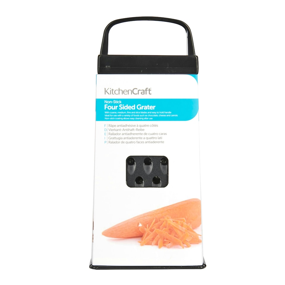 image 1 of KitchenCraft Grater Black Non-Stick 17cm