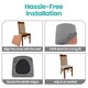 image 7 of Velvet Dining Chair Covers, Spandex High-Back Chair Slipcovers