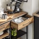 image 6 of SoBuy Industrial Kitchen Sideboard with 2 Drawers & 3 Shelves, Brown, 47.2x17.7x35.8 inches, 55.6 kg - FSB85-PF