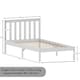 image 3 of Vida Designs Milan Single Wooden Bed, Low Foot, White & Gel Memory Foam Pocket Spring Mattress, Single