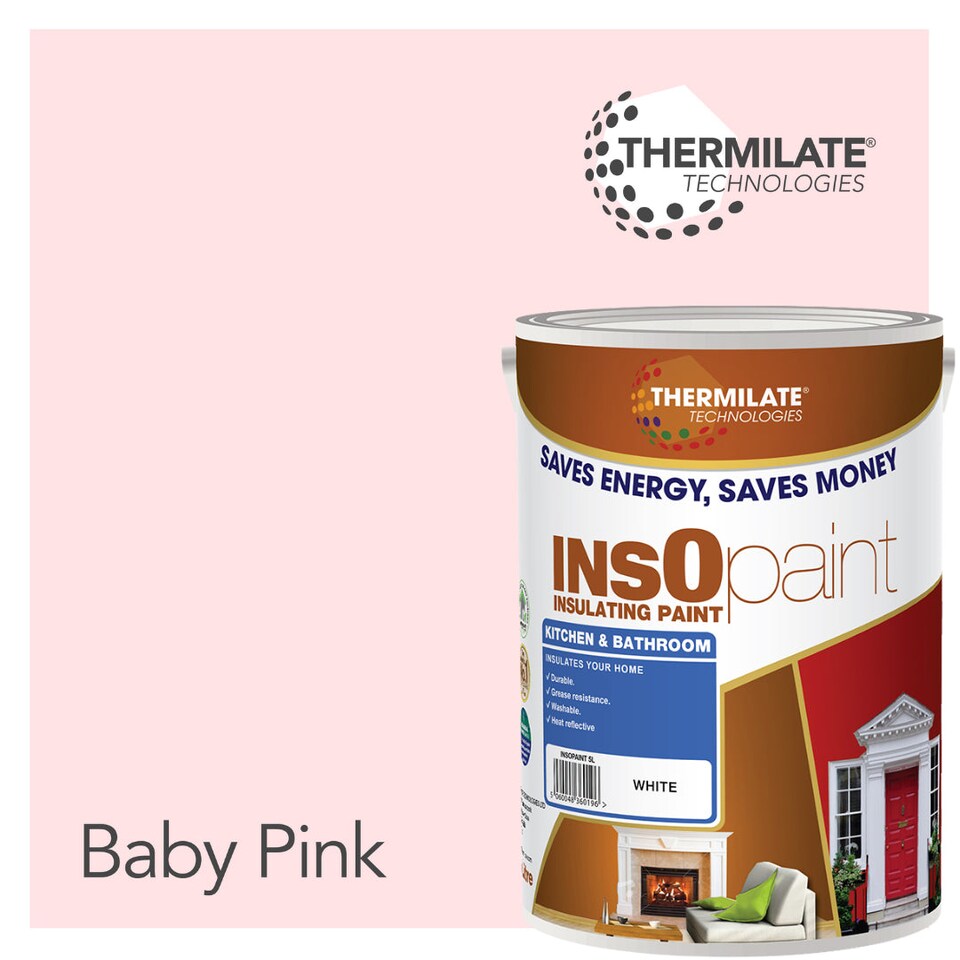 image 1 of InsOpaint Kitchen & Bathroom Paint - Best Anti-Mould Protection, Insulating Walls & Ceilings - Baby Pink