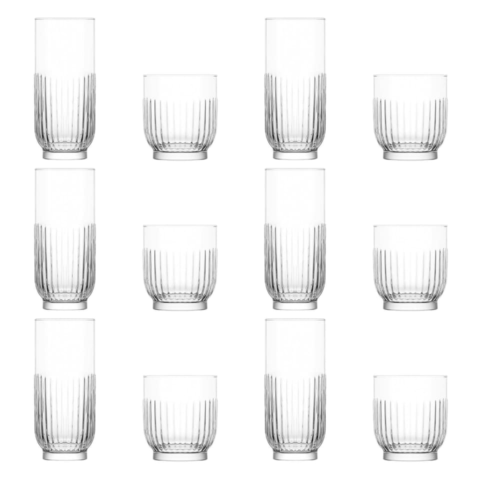 image 1 of LAV 12pc Tokyo Glassware Set - Clear Clear