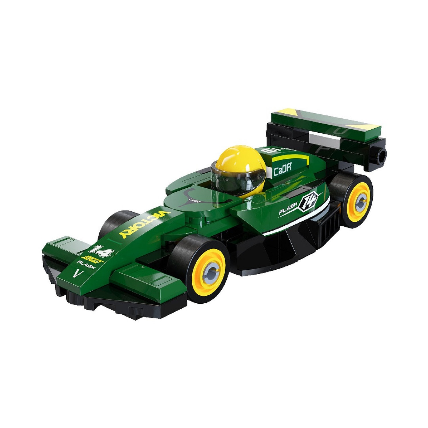 Cada Mini Green Circuit Racing Car - 70 Piece Construction Set