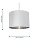 image 7 of First Choice Lighting White Faux Silk 30cm Drum Light Shade with Chrome Inner White | Chrome