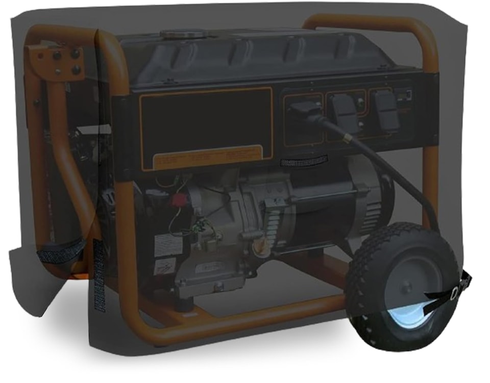 image 1 of Covers&All Outdoor Generator Cover, 32 in L x 24 in W x 24 in H, Black