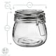 image 3 of Argon Tableware Glass Storage Jars with Heart Labels - 500ml - Clear - Pack of 6