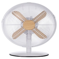 Russell Hobbs RHMDF1201WDW Desk Fan Cooling White Scandinavian Wood Effect