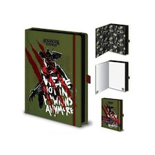 Stranger Things Not In Hawkins A5 Notebook - Green/Red/Black - One Size