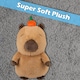 image 9 of Capybara Soft Toy Cute Plushie Huggable Cuddly Stuffed Toy 35cm Light Brown