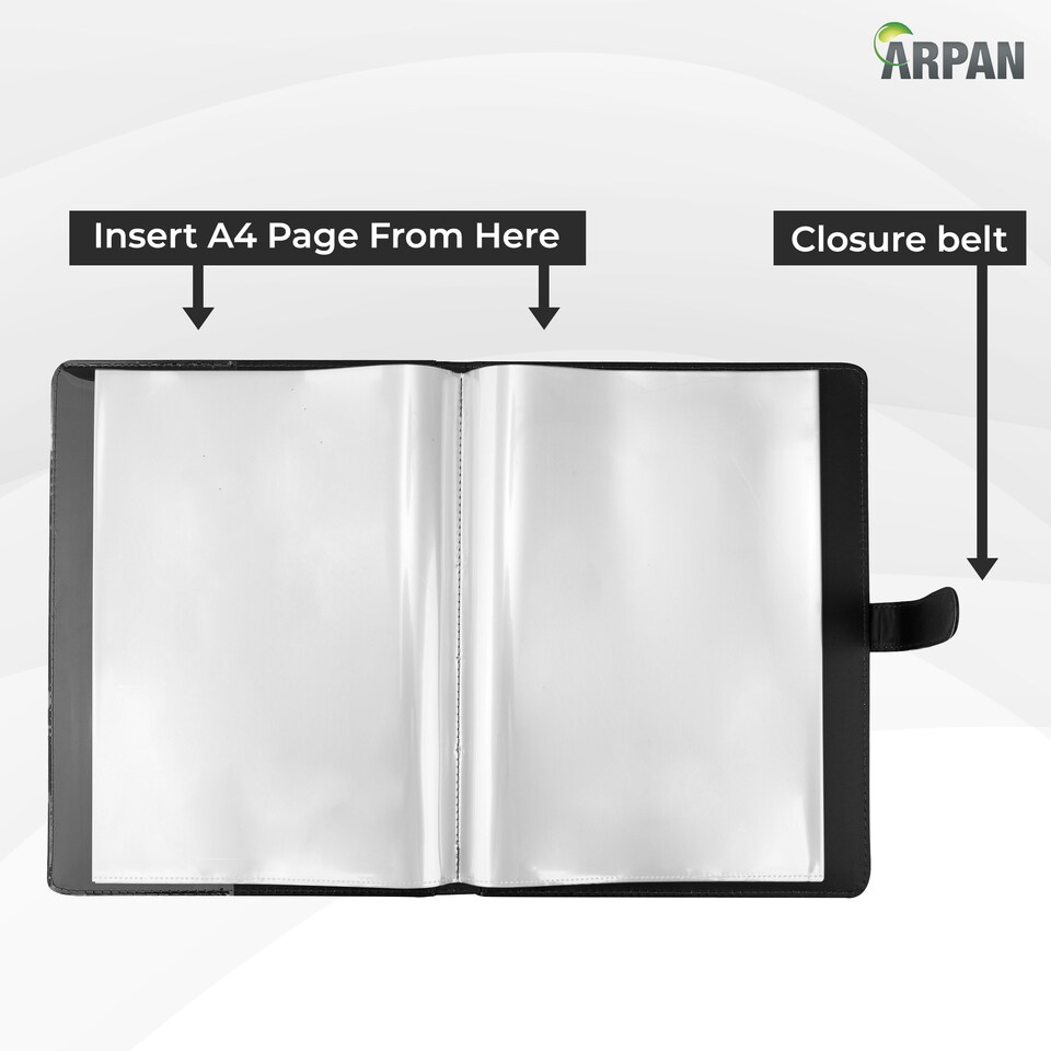 image 1 of A4 Display Book Certificate Folder – Professional Portfolio Holder with 36 Copysafe Pockets 72 Sides – Record of Achievement Folder for Certificates, Paperwork & Presentations – Soft-Touch Cover
