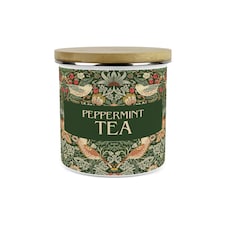 Green Strawberry Thief Large Peppermint Tea Canister