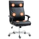 image 1 of Vinsetto Massage Office Chair, PU Desk Chair with 6 Point Massage, High Back Computer Chair with Metal Legs, Thick Seat, Remote Control and Adjustable Height, Black