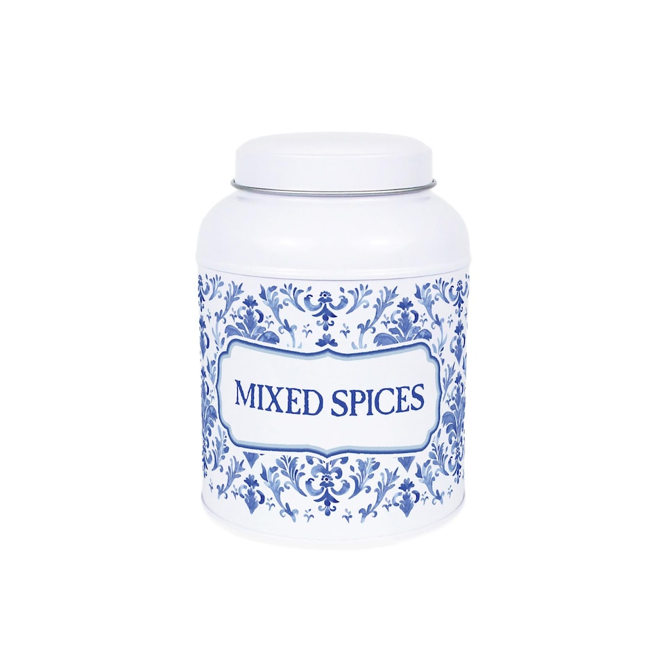 image 1 of Oriental Ink Mixed Spices Canister - Small Domed Lid Kitchen Storage Jar