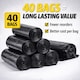 image 6 of Hero 90L Strong Durable Bin Bag Liners – 40 Extra Large Heavy Duty Tear-Resistant Black Refuse Sacks for Household & Commercial Waste | Black | Black | 90L | 240