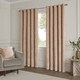 image 2 of Paoletti Lustre Velvet Fully Lined Eyelet Curtain Pair, Oyster, (W) 168 x (D) 137cm | Cream | Oyster | 1