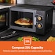image 4 of GEEPAS 20L Microwave Oven 700W | NordiQ Design Black
