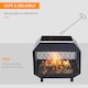 image 3 of Outsunny Metal Firepit Patio Heater Brazier Garden Square Stove Log Wood Burner