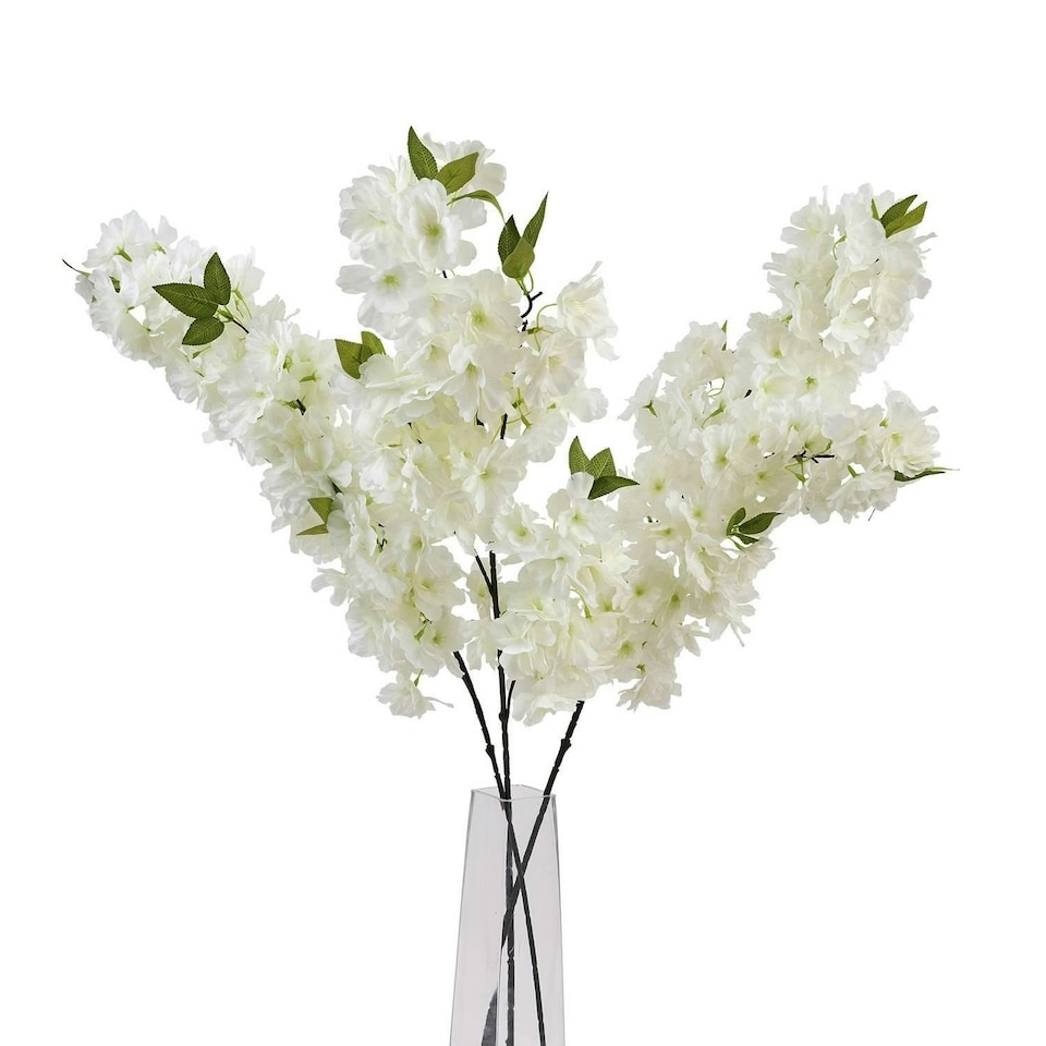 image 1 of Hill Interiors Cherry Blossom Artificial Flower - White - One Size