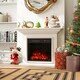 image 7 of COSTWAY Electric Fireplace Insert Fireplace Heater Black