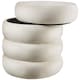 image 1 of Stool Altu - padded seat, large storage space | Cream | velvet look cream-white | 42 x 42 x 47 cm | 1