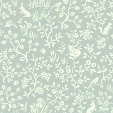 York Premium MK1111 Fox & Hare Wallpaper, Green Multi