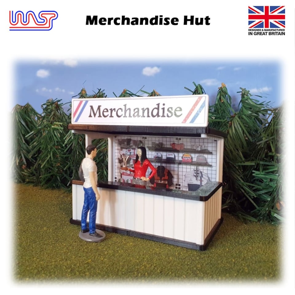 image 1 of Slot Car Track Scenery Merchandise Hut Black 1:32 Scale Wasp