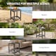 image 6 of Outsunny Outdoor Side Table, Adirondack Side Table, Indoor Outdoor, Grey | Grey