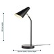 image 5 of First Choice Lighting Dakotta Matt Black & Brushed Gold Adjustable Desk Lamp Black | Bronze