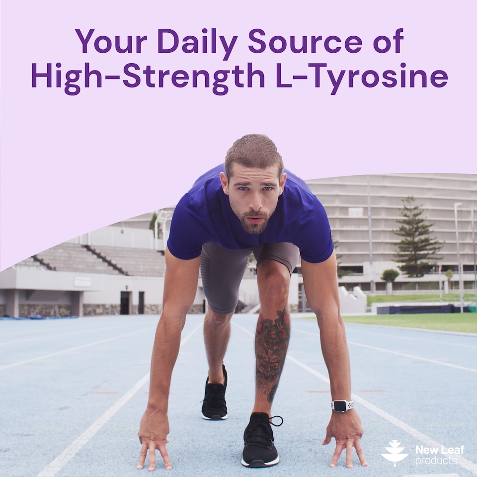 image 1 of New Leaf L-Tyrosine Capusles - 1100mg P/S - 120 Vegan Amino Acid Supplemenys