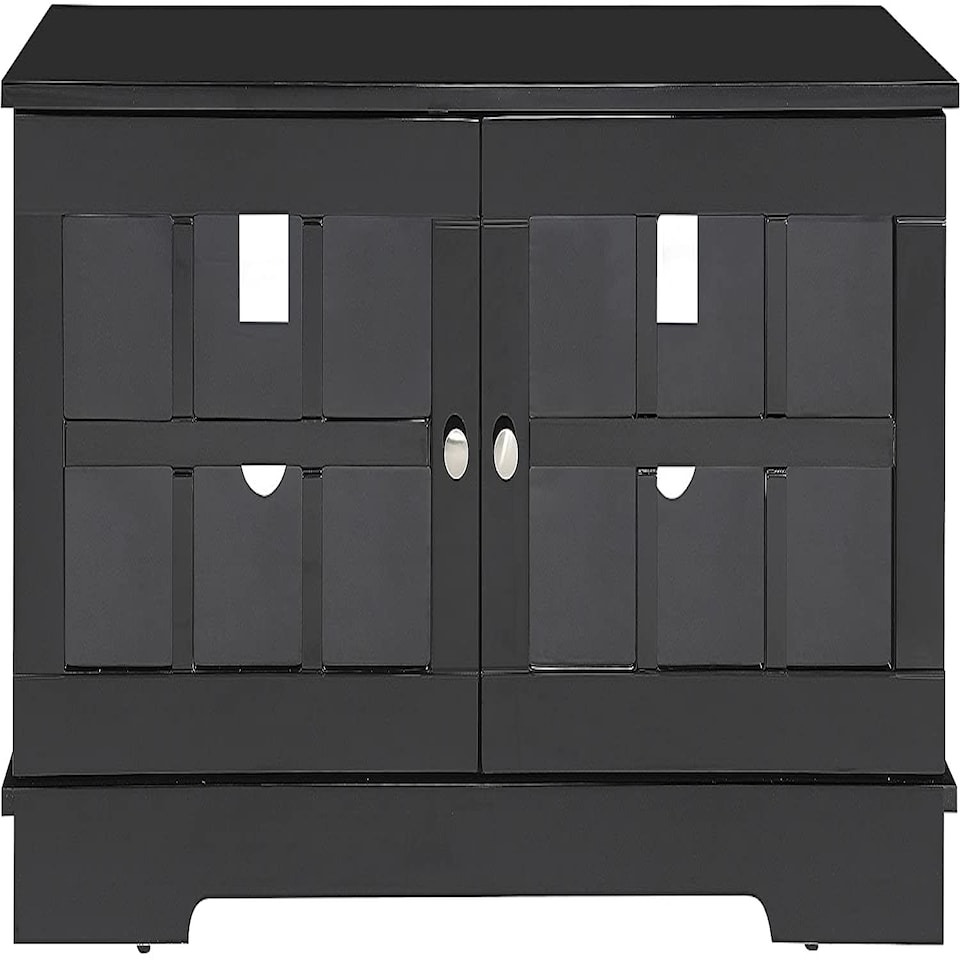 image 1 of MDA Designs Hamilton Black Freestanding Traditional TV Cabinet with Storage Elegant Classic Design for Flat Screen TVs up to 55" Black