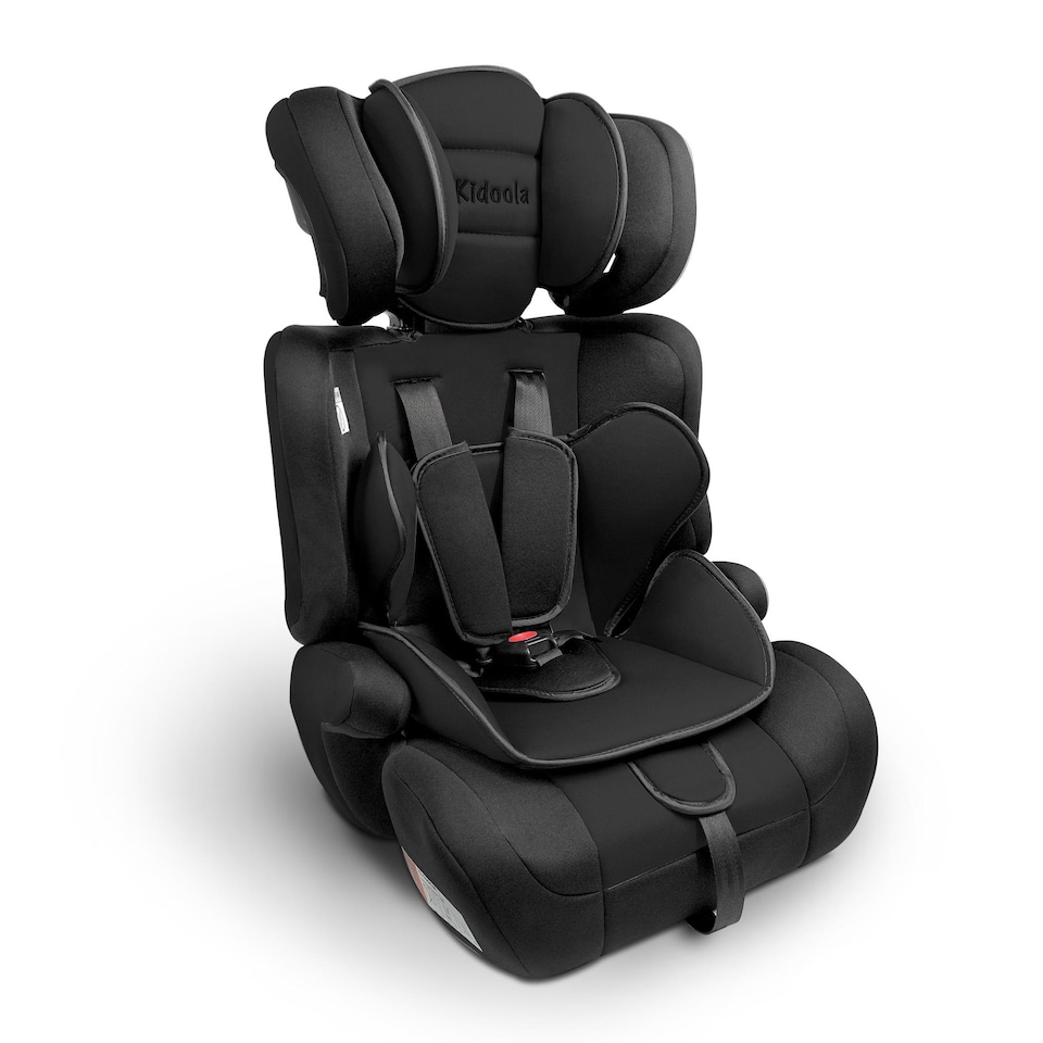 image 1 of Kidoola Adjustable Car Seat, 3 Age Functions, Toddler to 12 Years, Black