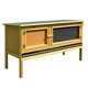 image 1 of PawHut Wooden Rabbit Hutch Bunny Cage Outdoor Small Animal House w/ Hinged Top