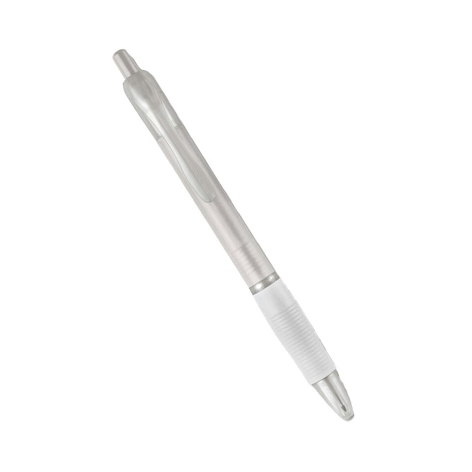 image 1 of MidOcean Manors Rubber Grip Ballpoint Pen - Transparent White - One Size