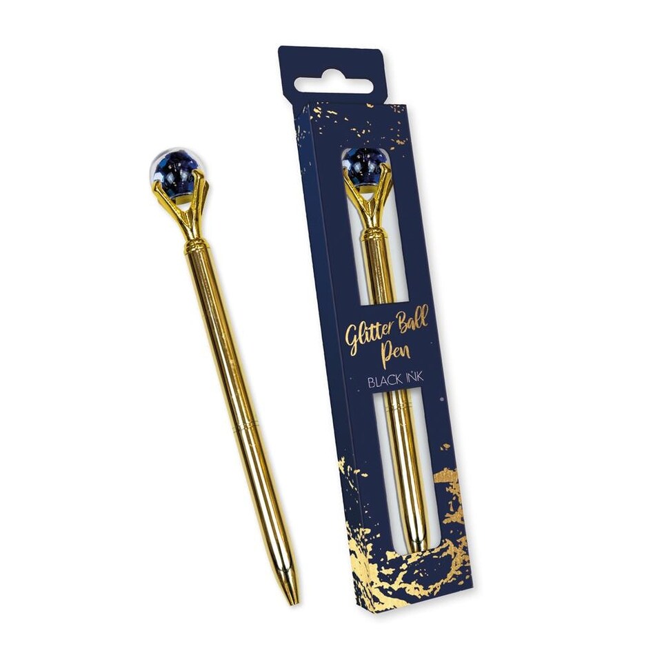 image 1 of Jewel Glitter Ball Pen From The Opulent Geo Collection