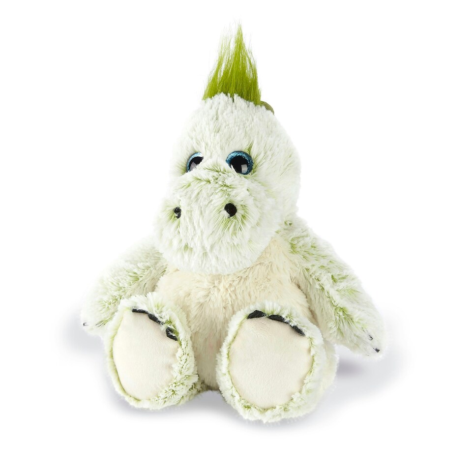 image 1 of Warmies Plush Marshmallow Dinosaur Microwavable Weighted Teddy
