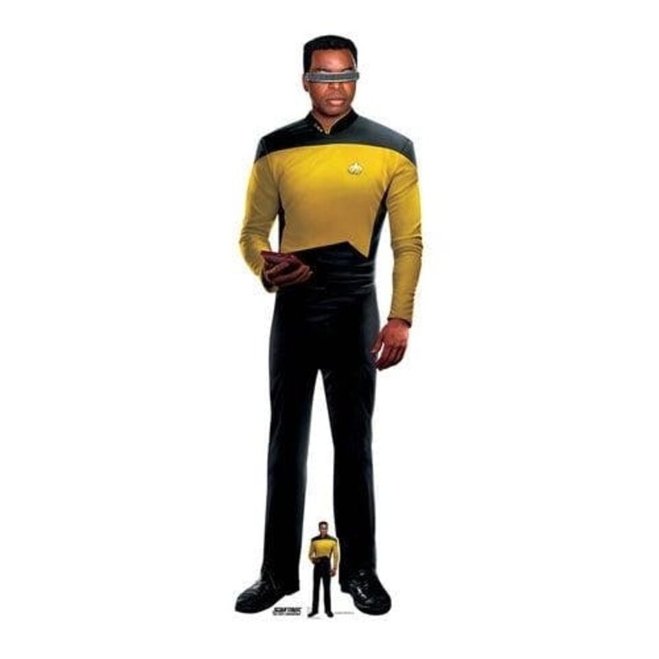 image 1 of Geordi La Forge Star Trek: The Next Generation LeVar Burton Lifesize Cardboard Cutout 172cm