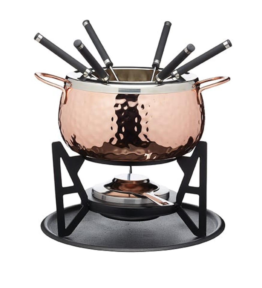 image 1 of Artesà Hand-Finished Copper Effect Fondue Set