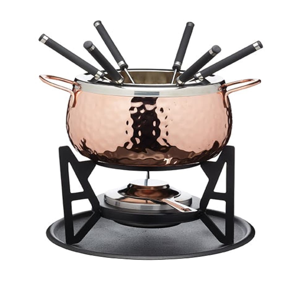 image 1 of Artesà Hand-Finished Copper Effect Fondue Set