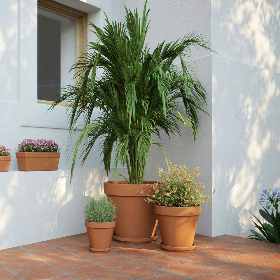 image 1 of APTA Verona 13cm Terracotta Pots (Set of 4) - Classic Indoor & Outdoor Decor