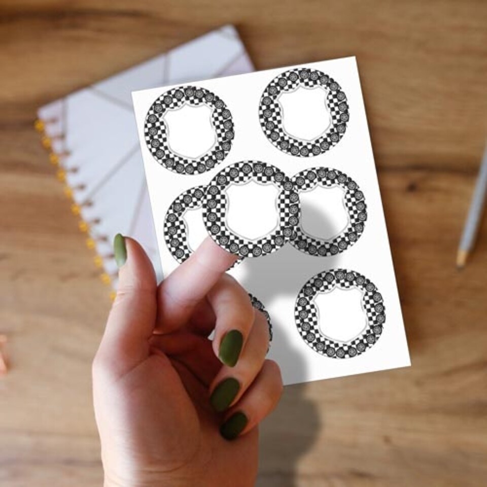 image 1 of Cars Design Round Stickers 88mm - Sheet of 6