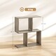 image 7 of HOMCOM Side Table, Narrow End Table with Storage Shelves, Grey