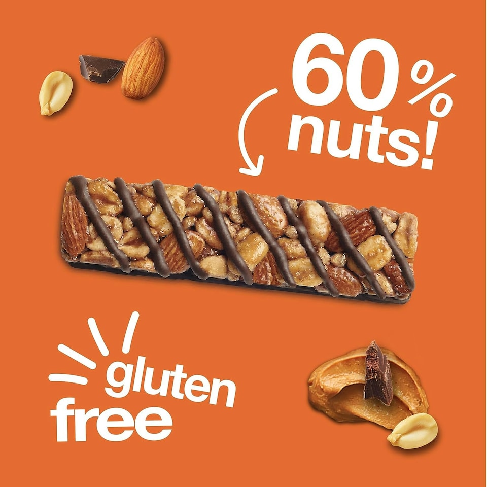 image 1 of KIND Bars, Gluten Free Snack Bars, Peanut Butter Dark Chocolate, Healthy Snack, No Artificial Colours, Flavours or Preservatives, Multipack 12 x 40g