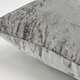 image 4 of OHS 2 x Luxury Plain Crushed Velvet Cushion Covers, 45x45cm - Silver